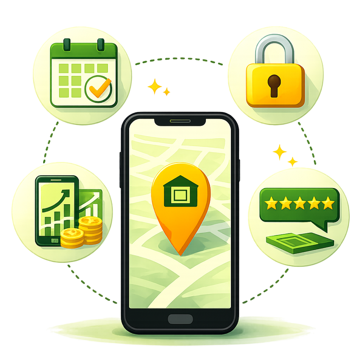 phone actions website graphics